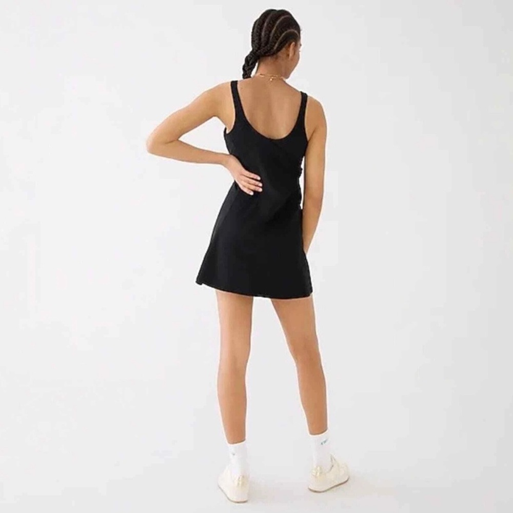 J. Crew Active CloudStretch Black V-Neck Dress w/ Built in Shorts Size L, Black - Picture 2 of 10